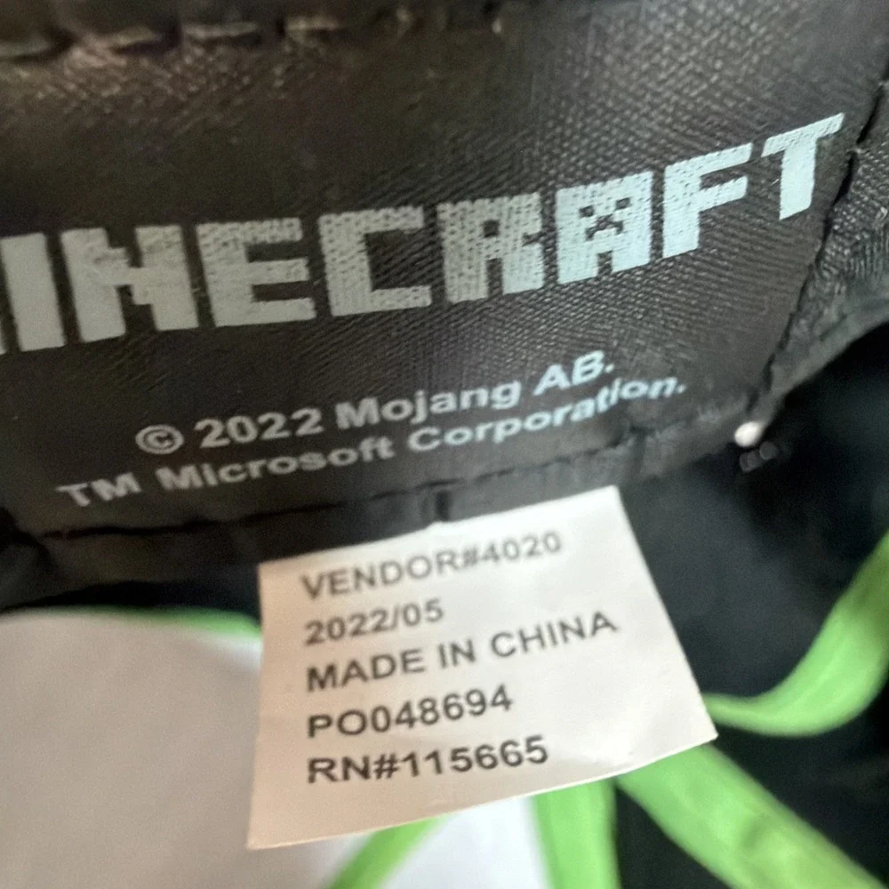 Minecraft Hat Kids One Size Fits Most Snapback Hat Logo Youth Boys Creeper TNT
